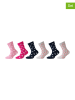 camano 6er-Set: Socken in Schwarz/ Grau/ Pink