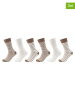s.Oliver 6er-Set: Socken in Hellbraun/ Weiß