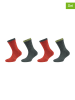 s.Oliver 4er-Set: Socken in Grün/ Orange