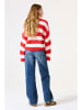 Garcia Pullover in Rot/ Creme