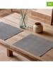 Mint Rugs 2-delige set: placemats "Indra" grijs - (L)50 x (B)40 cm