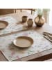 Mint Rugs 2-delige set: placemats "Ilma" wit/geel/groen - (L)50 x (B)40 cm