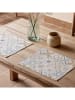 Mint Rugs 2er-Set: Tischsets "Tile" in Creme/ Senf - (L)50 x (B)40 cm