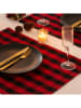 Mint Rugs 2-delige set: placemats "Christmas Xenia" rood/zwart - (L)50 x (B)40 cm