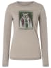super.natural Koszulka funkcyjna "Bearski" w kolorze beżowo-oliwkowym