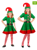 Widmann 3tlg. Kostüm "Santa's Little Helper" in Dunkelgrün/ Rot