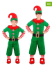Widmann 5tlg. Kostüm "Santa's Little Helper" in Dunkelgrün/ Rot