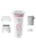 Braun Depilator "Silk-épil 7-030" w kolorze biało-jasnoróżowym