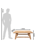 Clayre & Eef Salontafel lichtbruin - (B)120 x (H)48 x (D)60 cm