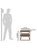 Clayre & Eef Beistelltisch in Braun/ Gold - (B)51 x (H)49 x (T)51 cm
