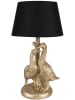 Clayre & Eef Tischlampe ''Gänse'' in Schwarz/ Gold - (H)37 x Ø 20 cm