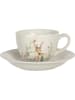 Clayre & Eef Kaffeetasse in Creme/ Bunt - 220 ml