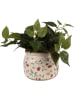 Clayre & Eef Blumentopf in Beige/ Rot - (H)15 x Ø 20 cm