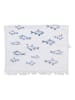 Clayre & Eef 2er-Set: Gästehandtücher in Weiß/ Blau - (L)66 x (B)40 cm