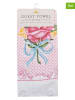 Clayre & Eef 2-delige set: gastendoeken lichtroze/wit - (L)66 x (B)40 cm