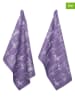 PAD Concept 2-delige set: theedoeken "Culture" paars - (L)70 x (B)50 cm
