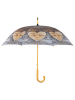 Mars & More Paraplu "Wood heart" lichtbruin/beige - Ø 105 cm