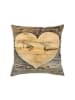 Mars & More Kussen "Heart" bruin - (L)33 x (B)33 cm