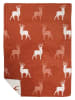 Mars & More Plaid "Deer" oranje/wit - (L)200 x (B)150 cm