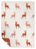 Mars & More Plaid "Deer" oranje/wit - (L)200 x (B)150 cm