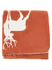 Mars & More Plaid ''Deer'' in Orange/ Weiß - (L)200 x (B)150 cm