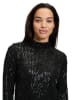 CARTOON Paillettenbluse in Schwarz