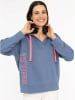 Zwillingsherz Hoodie "Smile" in Blau