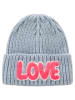 Zwillingsherz Mütze "Love" in Hellblau