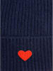 Zwillingsherz Kaszmirowa czapka beanie w kolorze granatowym