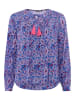 Zwillingsherz Bluzka "Paisley Traum" w kolorze niebieskim