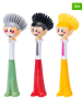 Vigar 3er-Set: Spülbürsten "Dolls" in Grün/ Rot/ Gelb - (H)26,5 cm