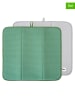 Vigar 2-delige set: siliconen afdruipmatten "Rengø" grijs/groen - (L)45 cm