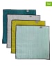 Vigar 4-delige set: reinigingsdoeken grijs/groen/mintgroen - (L)32 x (B)32 cm