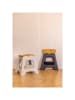 Vigar Tritt-Hocker in Grau/ Hellbraun - (H)40 cm