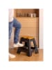 Vigar Tritt-Hocker in Schwarz/ Hellbraun - (H)40 cm