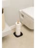 Vigar Toiletrolhouder "Zense" zwart/beige - (B)17 x (H)34 x (D)17 cm