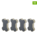 Vigar 4-delige set: reinigingssponzen "Pets" grijs/wit - (B)11 x (H)3,5 x (D)7,5 cm