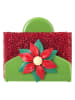 Vigar Schwammhalter "Poinsettia" in Rot/ Grün - (B)12 x (H)11,5 x (T)7 cm