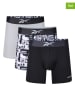 Reebok Bokserki (3 pary) w kolorze czarno-szarym