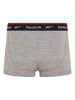 Reebok Bokserki (3 pary) "Redgrave" w kolorze czarno-szarym