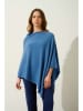 AUTHENTIC CASHMERE Kaschmir-Poncho "Carra" in Blau