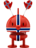 Hoptimist Dekofigur "Roligan Norway S" in Rot - (B)6 x (H)9 x (T)5 cm