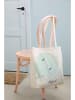 Hoptimist Shopper in Creme/ Hellblau - (B)40 x (H)46 cm