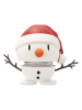 Hoptimist Dekofigur "Santa Snowman S" in Weiß/ Rot - (B)8 x (H)7 x (T)6 cm