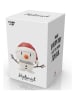 Hoptimist Dekofigur "Santa Snowman S" in Weiß/ Rot - (B)8 x (H)7 x (T)6 cm