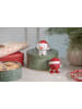 Hoptimist Dekofigur "Santa Snowman S" in Weiß/ Rot - (B)8 x (H)7 x (T)6 cm