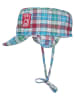 Döll Bindemütze in Blau/ Rot
