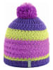 Döll Pudelmütze in Lila/ Gelb