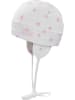Döll Bindemütze in Weiß/ Rosa