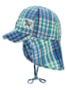 Döll Nackenschutzcap in Blau/ Grün/ Weiß